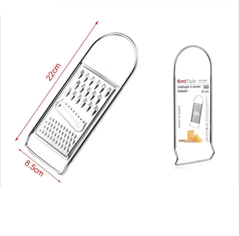 3-in-1 Stainless Steel Multi-Purpose Grater Slicer with Wood Handle
