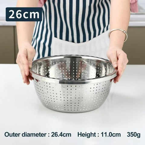 Stainless Steel Rice Sieve Strainer Basket for Kitchen