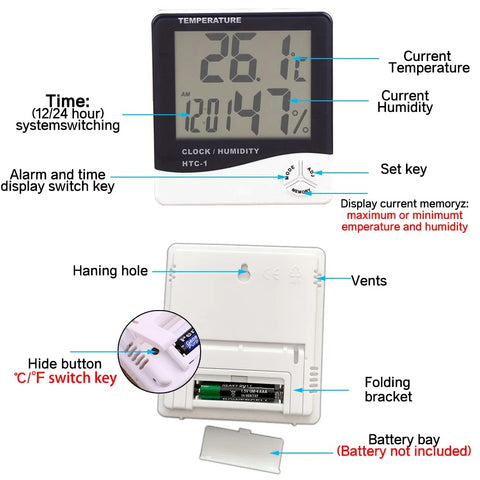 High-Precision Large Screen HD Digital Display Thermometer