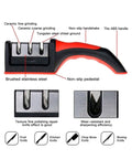 Knife Sharpener 3-Stage Quick Tool with Non-Slip Base Munchies Tools