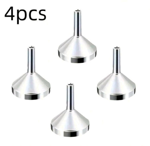 4pcs Metal Mini Funnel Set for Liquid Transfer & Pouring