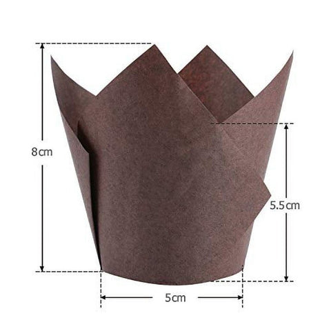 Tulip Muffin Disposable Paper -Paper Cake Cup 50-Piece Set