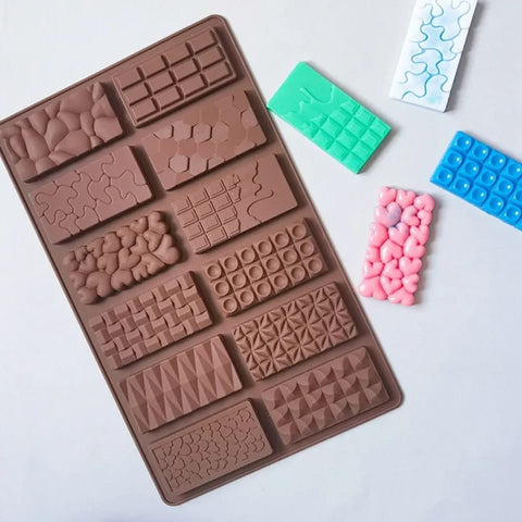 New Silicone Chocolate Bar Molds, 12-Cavity, Food-Grade
