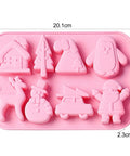Chocolate Silicone Mold in Pink for Christmas Creations
