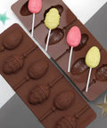 6 Cavity Easter Egg Rabbit Lollipop Silicone Mold for Chocolate Crafting Munchies House