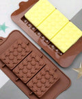 1pc 3-in-1 Rectangle & Circle Chocolate Mold,Easy To Demold