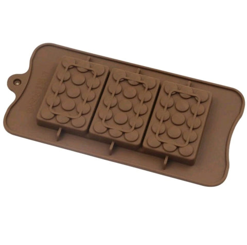 1pc 3-in-1 Rectangle & Circle Chocolate Mold,Easy To Demold