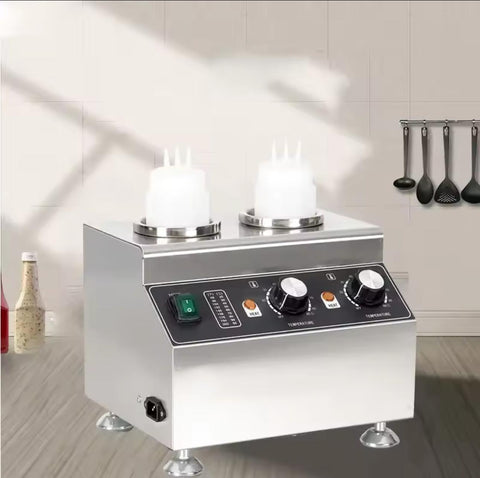Electric Sauce Warmer with Squeeze Bottles - 2 Grid