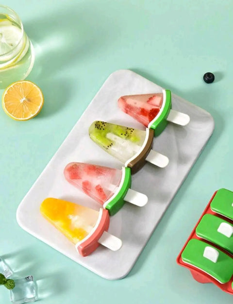 Watermelon Shaped Ice Cream Mold With Lid DIY Popsicle Maker Munchies Tools