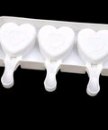 Silicone Mold 3-Cell Heart Shaped Handmade Popsicle Mold Munchies Tools