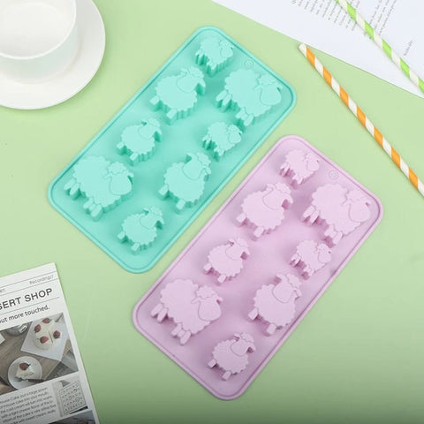 8 Holes Animal Sheep Chocolate Mold