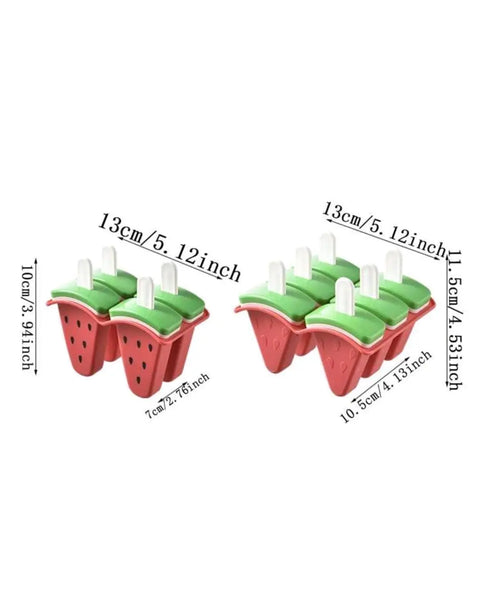 Watermelon Shaped Ice Cream Mold With Lid DIY Popsicle Maker Munchies Tools