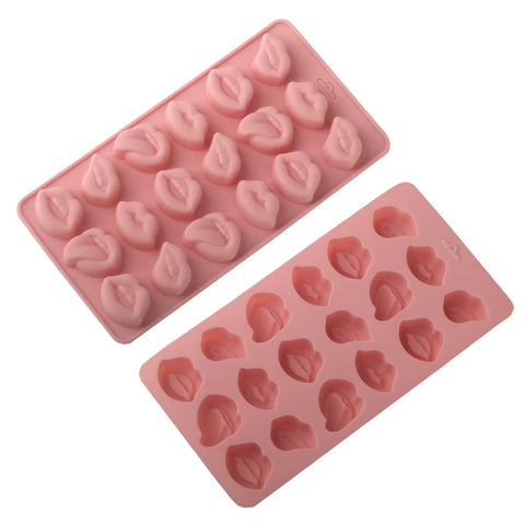 18 Cells Funny Mouth Shaped Silicone Mold for Chocolate & Mousse