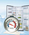 Refrigerator Thermometer Stainless Steel Large Dial