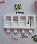Silicone Ice Cream Mold +50 Wooden Sticks, Quick Release Munchies House