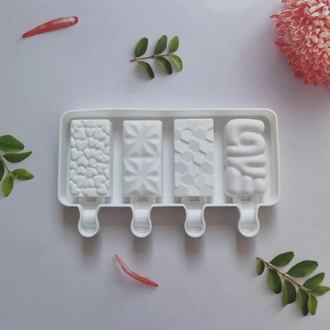 Silicone Ice Cream Mold +50 Wooden Sticks, Quick Release