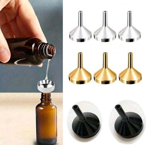 4pcs Metal Mini Funnel Set for Liquid Transfer & Pouring