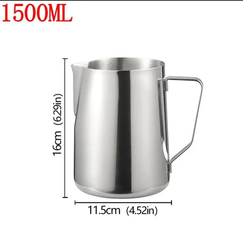 Milk Frothing Jug Stainless Steel Coffee Milk With Scale
