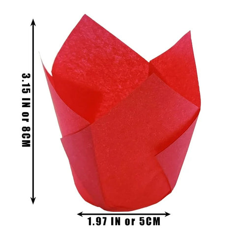 Tulip Muffin Disposable Paper -Paper Cake Cup 50-Piece Set