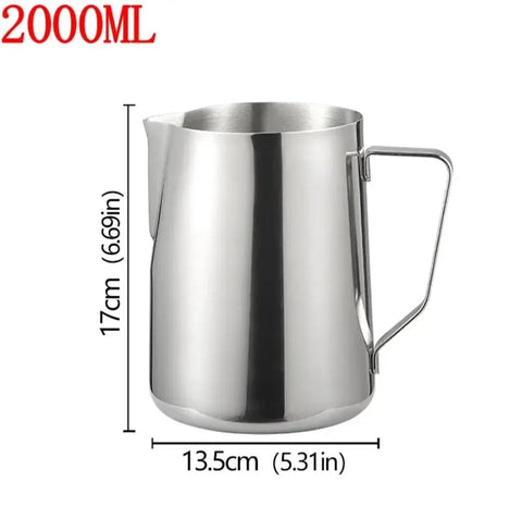 Milk Frothing Jug Stainless Steel Coffee Milk With Scale