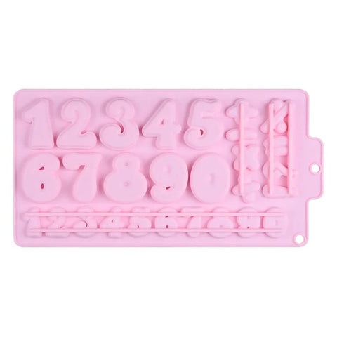 Silicone Number Mold for Chocolate Crafting, 30.2cm x 16cm