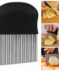Stainless Steel Wavy Potato Chip Cutter Knife