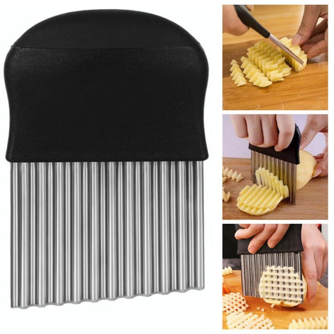 Stainless Steel Wavy Potato Chip Cutter Knife