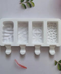 Silicone Ice Cream Mold +50 Wooden Sticks, Quick Release Munchies House