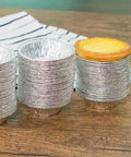 Disposable Aluminum Foil Baking Molds for Cookies, Muffins, Cupcakes, Round Shape, 100pcs
