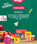 Pancake Bundle with Sprinkles, Peanut Butter & Hot Chocolate