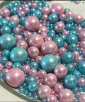Blue&Pink Pearl Sugar -Cake Decoration Cupcake& Wedding Shower Party