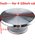 Senior Piping Turntable - Sturdy Aluminum 12 Inch (31cm)  Cake Stand