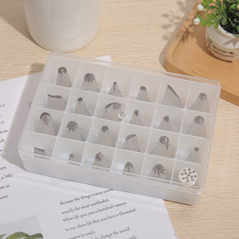 24pcs Stainless Steel Piping Nozzle Set for Cake Decorating