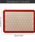 Silicone Baking Mat, Circles Pattern, Non-Stick, 42x29.5cm