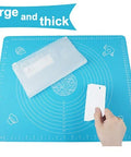 "Platinum Silicone Dough Kneading Mat with Wooden Rolling Pin, Scraper, Silicone Brush & Storage Bag"