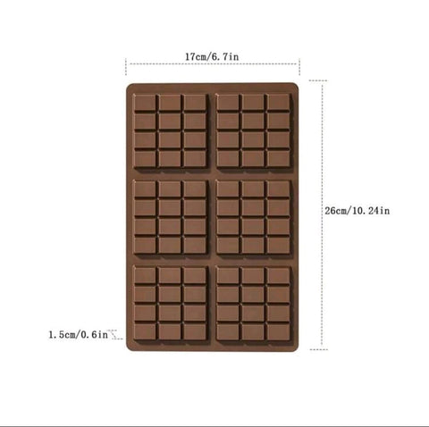 Chocolate Bar Molds,Silicone Snap Bars Making Set, (6 Cell -12 Section)
