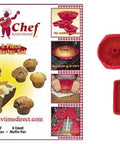 Silicone Chef Bakeware 3 Piece-6 Count Muffin Pan-Loaf Pan-Savarin Pan