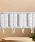 1pcs Random White 4 Rows Square Silicone Ice Cream Mold Large Size Munchies House