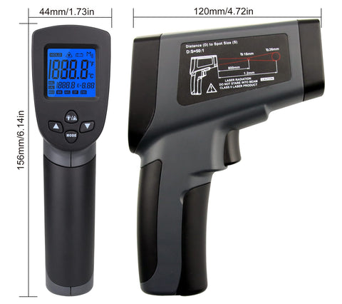 Digital Infrared Thermometer Laser Temperature Meter for Chocolate Crafting Munchies House