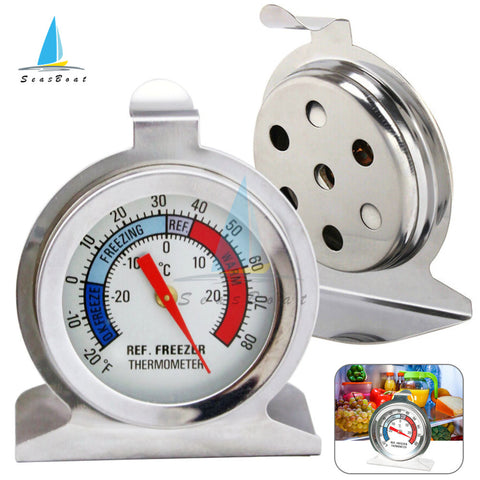Refrigerator Thermometer Stainless Steel Large Dial