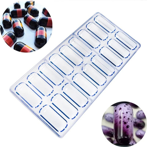 Ellipsoid Shape PC Polycarbonate Chocolate Mold, 27.5 x 13.5 cm