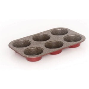 Muffin Pan 6 Cups Non-Stick Marble Coating -Dorsch