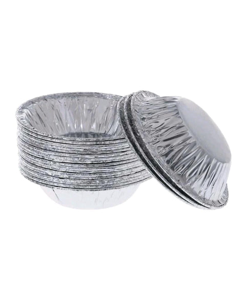 Disposable Aluminum Foil Baking Molds for Cookies, Muffins, Cupcakes, Round Shape, 100pcs