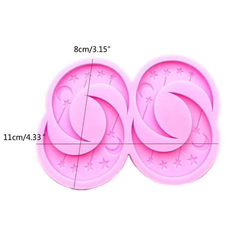 Moon Shape Silicone Fondant Mold, 11cm X 8cm
