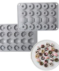 Mini Donut Fruit Shape Silicone Chocolate Cake Molds