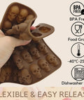 Skull Design Multiple Grid Chocolate Mold Munchies House