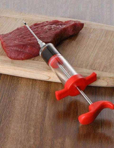 Meat Injector with Needle for Barbecue and Kitchen Cooking