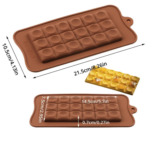 1 PCS Round Bar Shaped Silicone Chocolate Mold