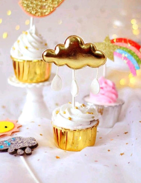 Muffin Cupcake Liners With Oil-proof Paper Tray And Fluted Aluminum Cups, 50pcs