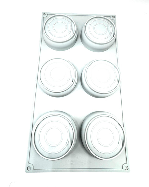 Confectionery Silicone Mold Big Dot 6-Cavity